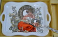 Porcelánový podnos s lopatkou Alfons Mucha 