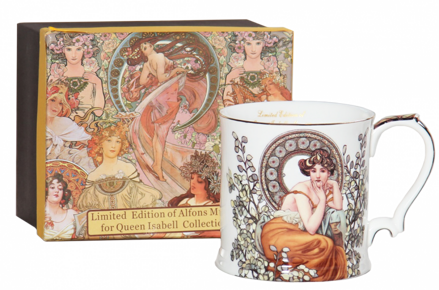 Porcelánový hrnček Alfons Mucha