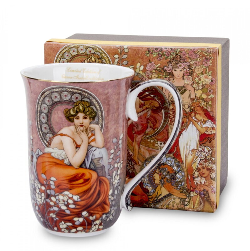 Porcelánový hrnček Alfons Mucha 