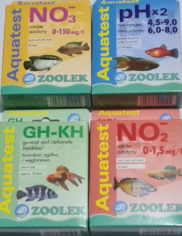 AKCIA set  testov,NO3,NO2,PH,KH GH